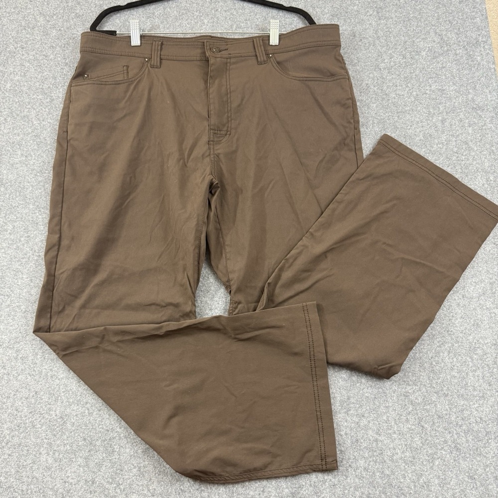 prAna Brion Pants Slim‎ Nylon Stretch Outdoor Hiking Camping Men's 40 Brown